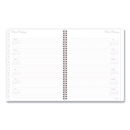 Cambridge® Mina Weekly-monthly Planner, Main Floral Artwork, 11 X 8.5, White-violet-peach Cover, 12-month (jan To Dec): 2022 freeshipping - TVN Wholesale