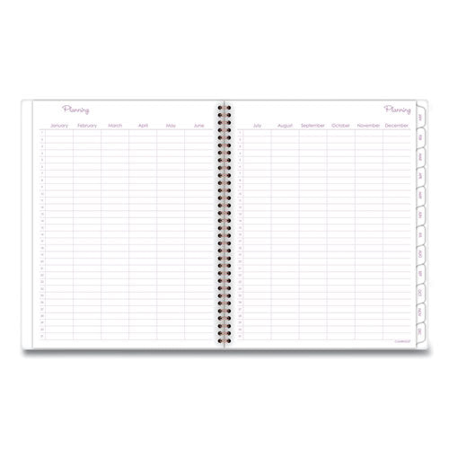 Cambridge® Mina Weekly-monthly Planner, Main Floral Artwork, 11 X 8.5, White-violet-peach Cover, 12-month (jan To Dec): 2022 freeshipping - TVN Wholesale