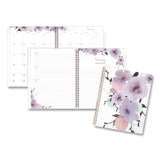 Cambridge® Mina Weekly-monthly Planner, Main Floral Artwork, 11 X 8.5, White-violet-peach Cover, 12-month (jan To Dec): 2022 freeshipping - TVN Wholesale