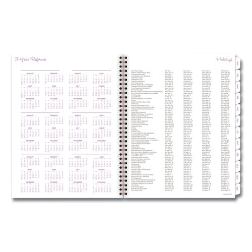 Cambridge® Mina Weekly-monthly Planner, Main Floral Artwork, 11 X 8.5, White-violet-peach Cover, 12-month (jan To Dec): 2022 freeshipping - TVN Wholesale