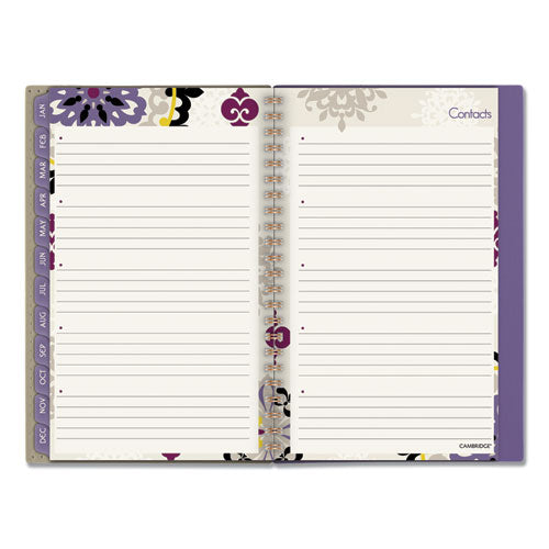 Cambridge® Vienna Weekly-monthly Appointment Book, Vienna Geometric Artwork, 8 X 4.88, Purple-tan Cover, 12-month (jan To Dec): 2022 freeshipping - TVN Wholesale