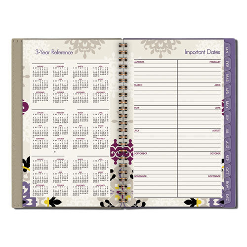 Cambridge® Vienna Weekly-monthly Appointment Book, Vienna Geometric Artwork, 8 X 4.88, Purple-tan Cover, 12-month (jan To Dec): 2022 freeshipping - TVN Wholesale