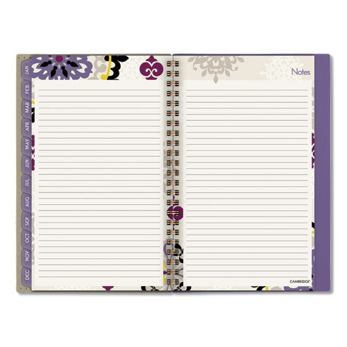 Cambridge® Vienna Weekly-monthly Appointment Book, Vienna Geometric Artwork, 8 X 4.88, Purple-tan Cover, 12-month (jan To Dec): 2022 freeshipping - TVN Wholesale
