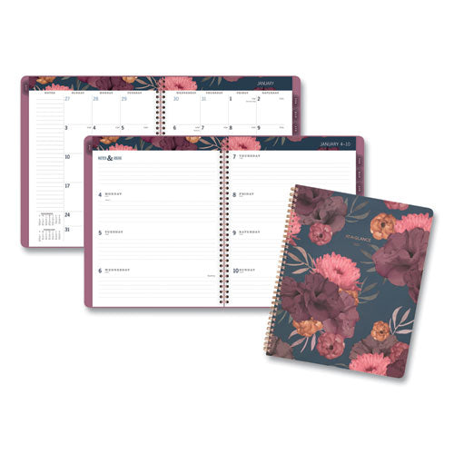 AT-A-GLANCE® Dark Romance Weekly-monthly Planner, Dark Romance Floral Artwork, 11 X 8.5, Multicolor Cover, 13-month (jan-jan): 2022-2023 freeshipping - TVN Wholesale