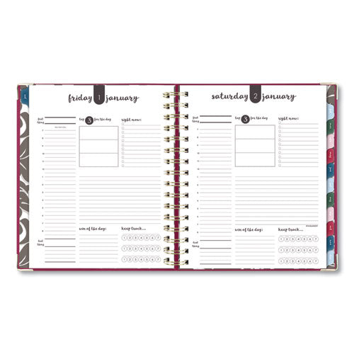 AT-A-GLANCE® Harmony Daily Hardcover Planner, 8.75 X 7, Berry Cover, 12-month (jan To Dec): 2022 freeshipping - TVN Wholesale