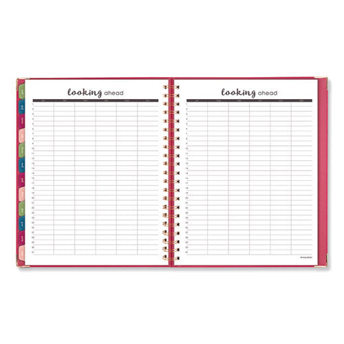 AT-A-GLANCE® Harmony Weekly-monthly Hardcover Planner, 11 X 8.5, Berry Cover, 13-month (jan To Jan): 2021 To 2022 freeshipping - TVN Wholesale