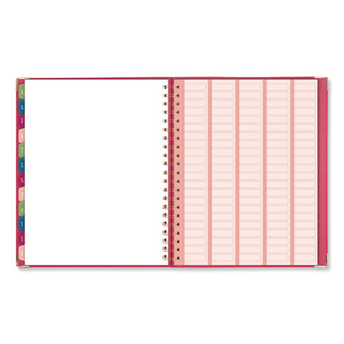 AT-A-GLANCE® Harmony Weekly-monthly Hardcover Planner, 11 X 8.5, Berry Cover, 13-month (jan To Jan): 2021 To 2022 freeshipping - TVN Wholesale