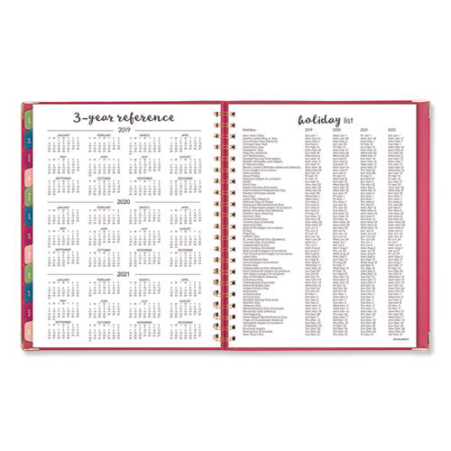 AT-A-GLANCE® Harmony Weekly-monthly Hardcover Planner, 11 X 8.5, Berry Cover, 13-month (jan To Jan): 2021 To 2022 freeshipping - TVN Wholesale