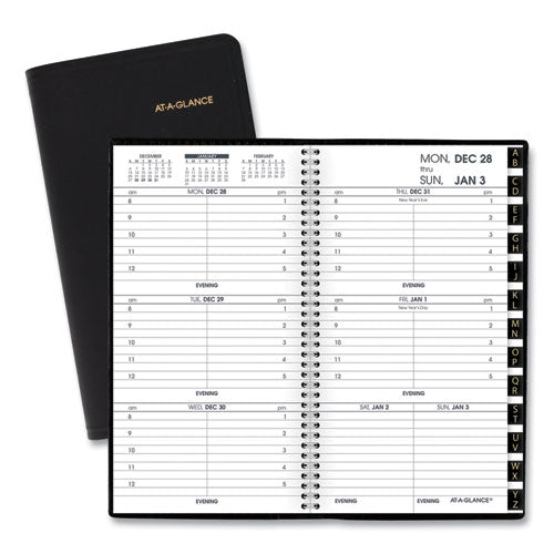 AT-A-GLANCE® Compact Weekly Appointment Book, 6.25 X 3.25, Black Cover, 12-month (jan To Dec): 2022 freeshipping - TVN Wholesale