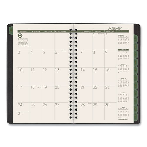 AT-A-GLANCE® Recycled Weekly Block Format Appointment Book, 8.5 X 5.5, Black Cover, 12-month (jan To Dec): 2022 freeshipping - TVN Wholesale