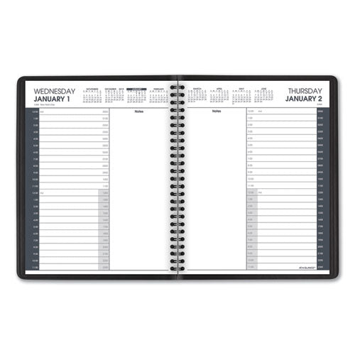 AT-A-GLANCE® 24-hour Daily Appointment Book, 8.75 X 7, Black Cover, 12-month (jan To Dec): 2022 freeshipping - TVN Wholesale
