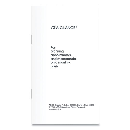 AT-A-GLANCE® Pocket Size Monthly Planner Refill, 6 X 3.5, White Sheets, 13-month (jan To Jan): 2022 To 2023 freeshipping - TVN Wholesale
