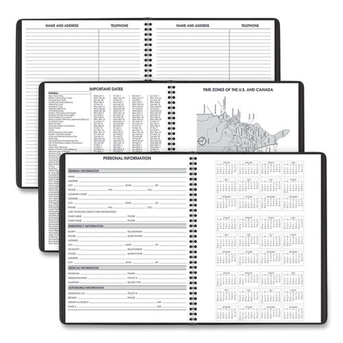 AT-A-GLANCE® Weekly Appointment Book, 11 X 8.25, Black Cover, 14-month (july To Aug): 2021 To 2022 freeshipping - TVN Wholesale