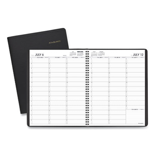 AT-A-GLANCE® Weekly Appointment Book, 11 X 8.25, Black Cover, 14-month (july To Aug): 2021 To 2022 freeshipping - TVN Wholesale