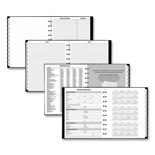 AT-A-GLANCE® Move-a-page Academic Weekly-monthly Planners, 11 X 9, Black Cover, 12-month (july To June): 2021 To 2022 freeshipping - TVN Wholesale