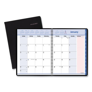 AT-A-GLANCE® Quicknotes Special Edition Monthly Planner, 11 X 8.25, Black-pink Cover, 12-month (jan To Dec): 2022 freeshipping - TVN Wholesale