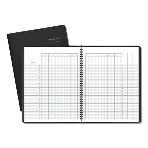AT-A-GLANCE® Undated Class Record Book, Nine To 10 Week Term: Two-page Spread (35 Students), 10.88 X 8.25, Black Cover freeshipping - TVN Wholesale