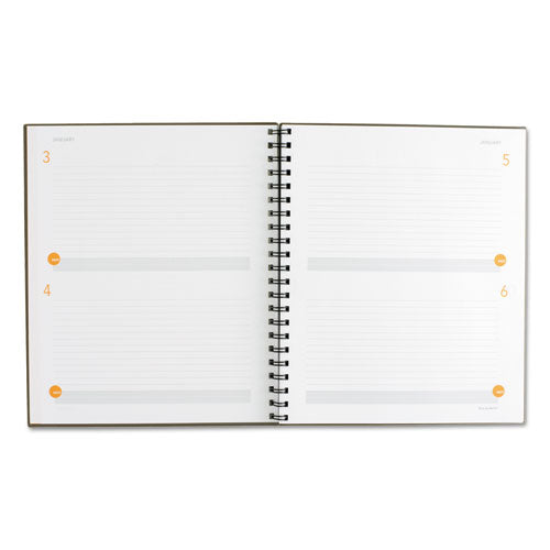 AT-A-GLANCE® Plan. Write. Remember. Planning Notebook Two Days Per Page , 11 X 8.38, Gray Cover, Undated freeshipping - TVN Wholesale