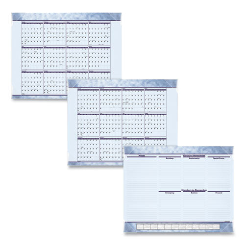 AT-A-GLANCE® Slate Blue Desk Pad, 22 X 17, White Sheets, Clear Corners, 12-month (jan To Dec): 2022 freeshipping - TVN Wholesale