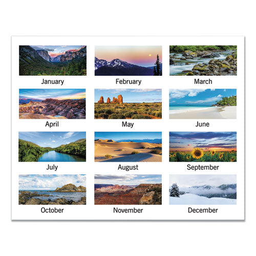AT-A-GLANCE® Landscape Panoramic Desk Pad, Landscapes Photography, 22 X 17, White Sheets, Clear Corners, 12-month (jan-dec): 2022 freeshipping - TVN Wholesale