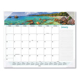 AT-A-GLANCE® Seascape Panoramic Desk Pad, Seascape Panoramic Photography, 22 X 17, White Sheets, Clear Corners, 12-month (jan-dec): 2022 freeshipping - TVN Wholesale