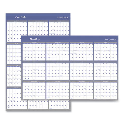 AT-A-GLANCE® Vertical-horizontal Erasable Quarterly-monthly Wall Planner, 32 X 48, 12-month(july-june): 2021-2022, 12-month(jan-dec): 2022 freeshipping - TVN Wholesale