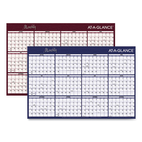 AT-A-GLANCE® Reversible Horizontal Erasable Wall Planner, 48 X 32, Assorted Sheet Colors, 12-month (jan To Dec): 2022 freeshipping - TVN Wholesale