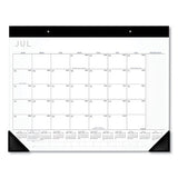 AT-A-GLANCE® Academic Monthly Desk Pad, 21.75 X 17, White-black Sheets, Black Binding-corners,12-month (july To June): 2021 To 2022 freeshipping - TVN Wholesale