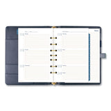AT-A-GLANCE® Buckle Closure Planner-organizer Starter Set, 8.5 X 5.5, Navy Blue-gold Cover, 12-month (jan To Dec): Undated freeshipping - TVN Wholesale