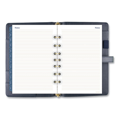 AT-A-GLANCE® Buckle Closure Planner-organizer Starter Set, 8.5 X 5.5, Navy Blue-gold Cover, 12-month (jan To Dec): Undated freeshipping - TVN Wholesale