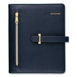 AT-A-GLANCE® Buckle Closure Planner-organizer Starter Set, 8.5 X 5.5, Navy Blue-gold Cover, 12-month (jan To Dec): Undated freeshipping - TVN Wholesale