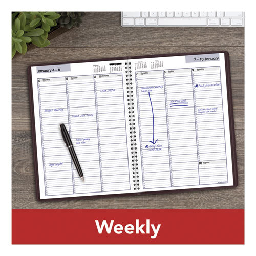 AT-A-GLANCE® Dayminder Weekly Appointment Book, Vertical-column Format, 11 X 8, Burgundy Cover, 12-month (jan To Dec): 2022 freeshipping - TVN Wholesale