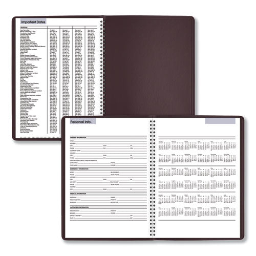 AT-A-GLANCE® Dayminder Weekly Appointment Book, Vertical-column Format, 11 X 8, Burgundy Cover, 12-month (jan To Dec): 2022 freeshipping - TVN Wholesale