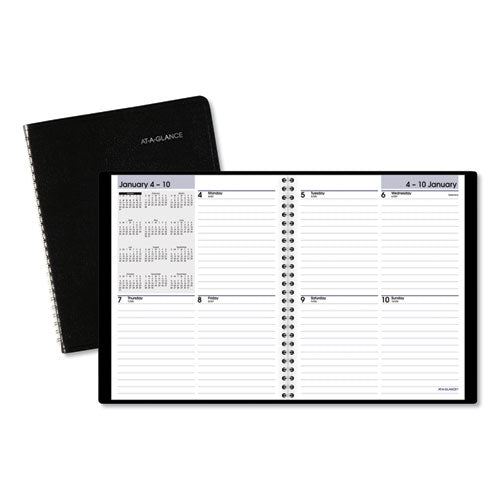 AT-A-GLANCE® Dayminder Open-schedule Weekly Appointment Book, 8.75 X 7, Black Cover, 12-month (jan To Dec): 2022 freeshipping - TVN Wholesale