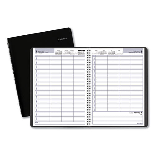 AT-A-GLANCE® Dayminder Four-person Group Daily Appointment Book, 11 X 8, Black Cover, 12-month (jan To Dec): 2022 freeshipping - TVN Wholesale