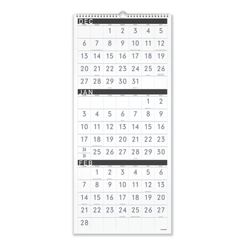 AT-A-GLANCE® Three-month Reference Wall Calendar, Contemporary Artwork-formatting, 12 X 27, White Sheets, 15-month (dec-feb): 2021 To 2023 freeshipping - TVN Wholesale