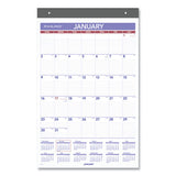 AT-A-GLANCE® Repositionable Wall Calendar, 15.5 X 22.75, White-blue-red Sheets, 12-month (jan To Dec): 2022 freeshipping - TVN Wholesale