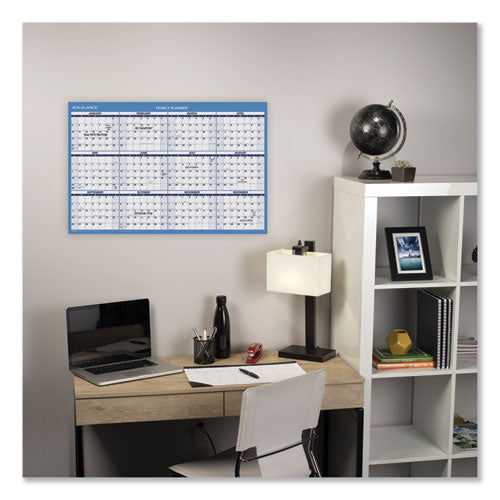 AT-A-GLANCE® Horizontal Reversible-erasable Wall Planner, 36 X 24, White-blue Sheets, 12-month (jan To Dec): 2022 freeshipping - TVN Wholesale