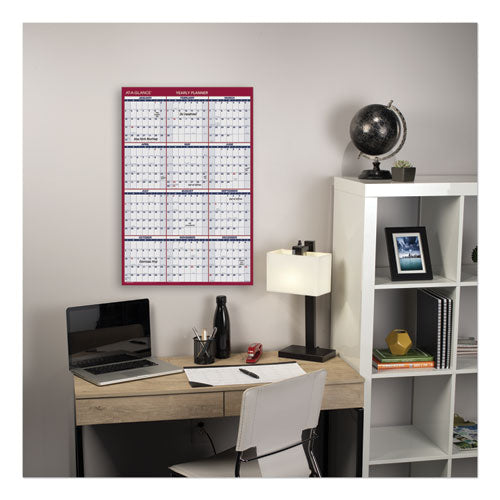 AT-A-GLANCE® Erasable Vertical-horizontal Wall Planner, 24 X 36, White-blue-red Sheets, 12-month (jan To Dec): 2022 freeshipping - TVN Wholesale