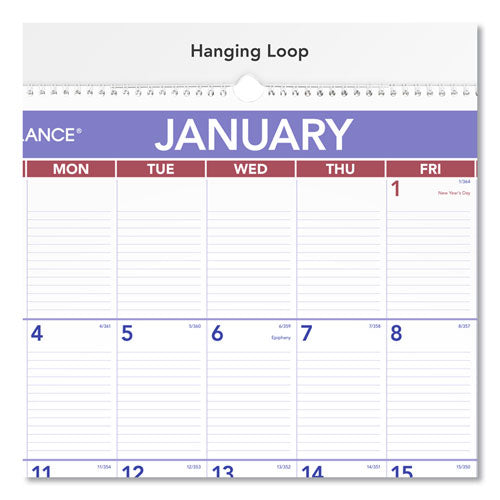 AT-A-GLANCE® Monthly Wall Calendar With Ruled Daily Blocks, 20 X 30, White Sheets, 12-month (jan To Dec): 2022 freeshipping - TVN Wholesale