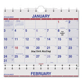 AT-A-GLANCE® Move-a-page Three-month Wall Calendar, 12 X 27, White-red-blue Sheets, 15-month (dec To Feb): 2021 To 2023 freeshipping - TVN Wholesale