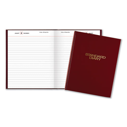 AT-A-GLANCE® Standard Diary Daily Diary, 2022 Edition, Medium-college Rule, Red Cover, 9.5 X 7.5, 200 Sheets freeshipping - TVN Wholesale