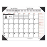 AT-A-GLANCE® Two-color Monthly Desk Pad Calendar, 22 X 17, White Sheets, Black Corners, 12-month (jan To Dec): 2022 freeshipping - TVN Wholesale