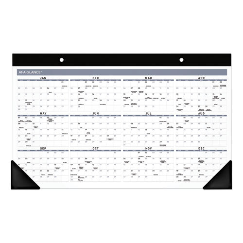 AT-A-GLANCE® Contemporary Monthly Desk Pad, 18 X 11, White Sheets, Black Binding-corners,12-month (jan To Dec): 2022 freeshipping - TVN Wholesale