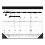 AT-A-GLANCE® Monthly Refillable Desk Pad, 22 X 17, White Sheets, Black Binding, Black Corners, 12-month (jan To Dec): 2022 freeshipping - TVN Wholesale
