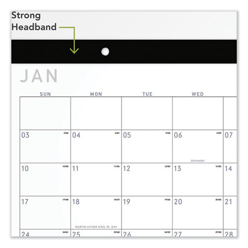 AT-A-GLANCE® Contemporary Monthly Desk Pad, 22 X 17, White Sheets, Black Binding-corners,12-month (jan To Dec): 2022 freeshipping - TVN Wholesale