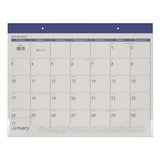 AT-A-GLANCE® Fashion Color Desk Pad, 22 X 17, Stone-blue Sheets, Blue Binding, Clear Corners, 12-month (jan To Dec): 2022 freeshipping - TVN Wholesale