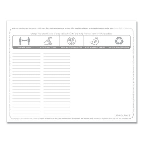 AT-A-GLANCE® Disposable Clean Sheets, 25 Sheets, 17 X 22, White, 25-pack freeshipping - TVN Wholesale