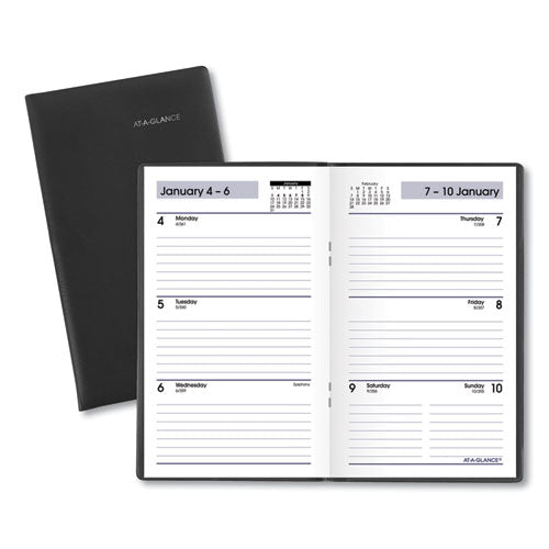 AT-A-GLANCE® Dayminder Weekly Pocket Planner, 6 X 3.5, Black Cover, 12-month (jan To Dec): 2022 freeshipping - TVN Wholesale