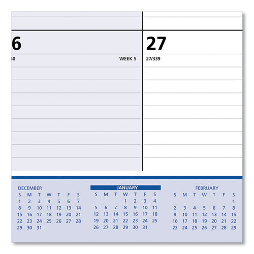 AT-A-GLANCE® Quicknotes Desk Pad, 22 X 17, White-blue-yellow Sheets, Black Binding, Clear Corners, 13-month (jan To Jan): 2022 To 2023 freeshipping - TVN Wholesale